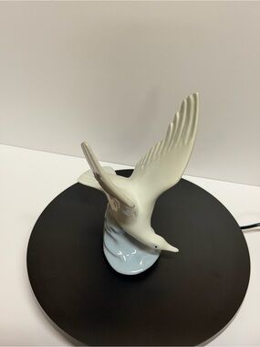 Porcelain Turtle Dove Figurine in Cream and Light Blue